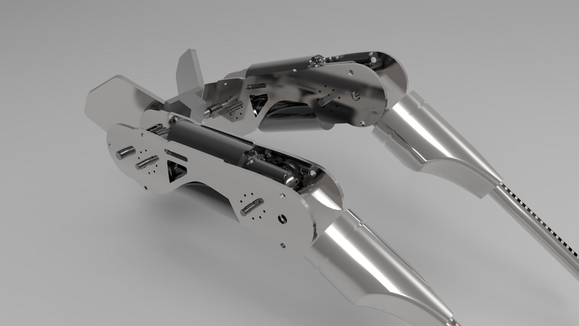 Stinger人形机器人机械腿结构3D图纸 STEP格式